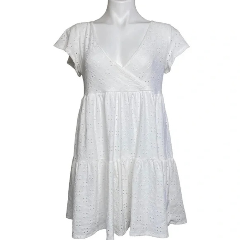 White Eyelet Women Dress